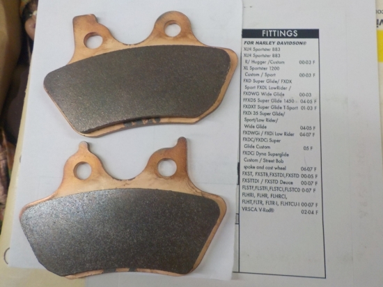 SPORTSTER FX WG SUPERGLIDE FLHT VROD "NEW" FRONT/REAR BRAKE PADS #44082-00C